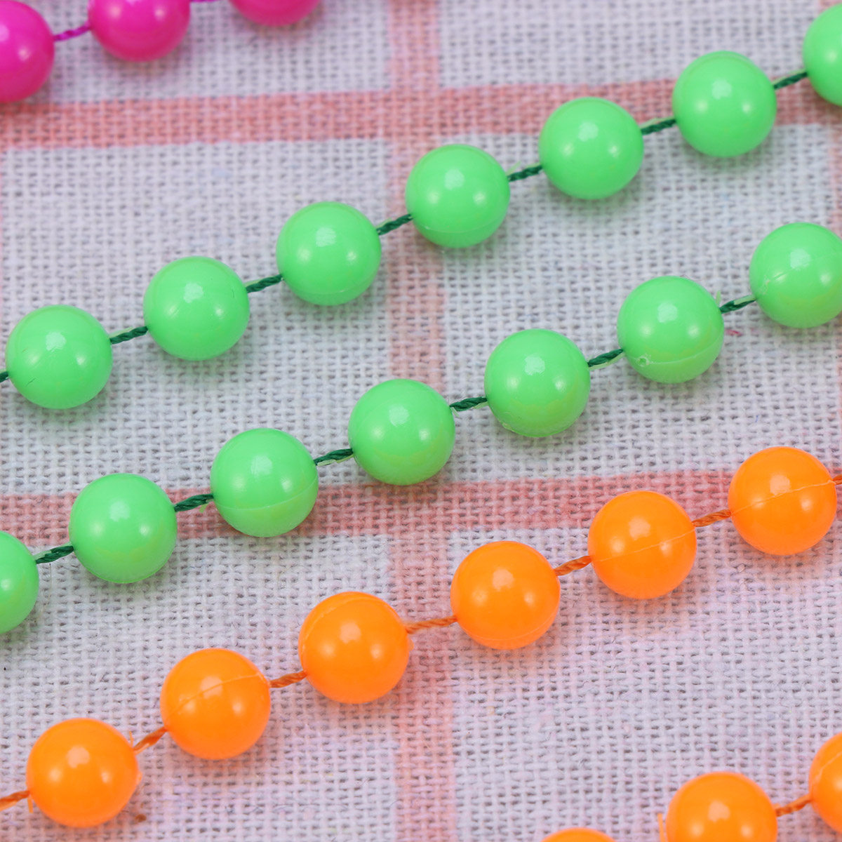 Women'S Accessories In The 70S - 4 قطع قلادة خرز بلاستيكية للنساء،