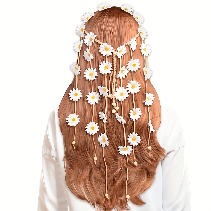 Women'S Accessories In The 70S - عصابة رأس على شكل زهرة هيبي،