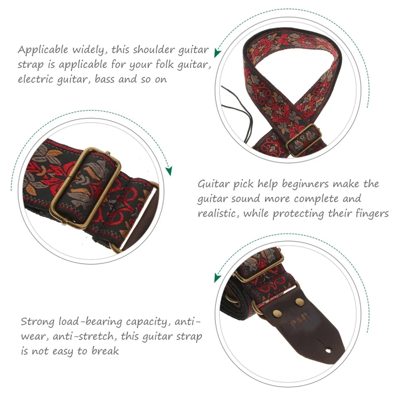 حزام جيتار ميووير بتصميم زهور  - مراجعة Women Electronic Accessories وسعره