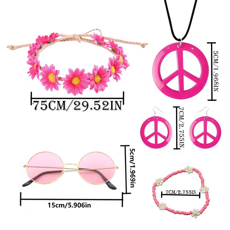 مجموعة إكسسوارات زي الهيبيز من - مراجعة Women'S Accessories In The 70S وسعره