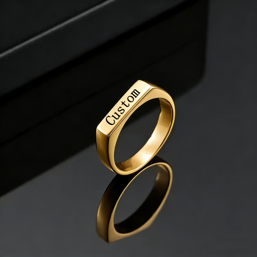 خاتم مخصص منقوش بالاسم والصورة - مراجعة Women Accessories Logo وسعره