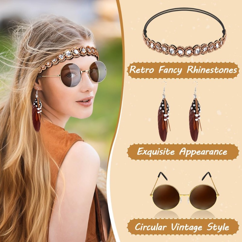 5 قطع من إكسسوارات زي الهيبي ل - مراجعة Women'S Accessories In The 70S وسعره