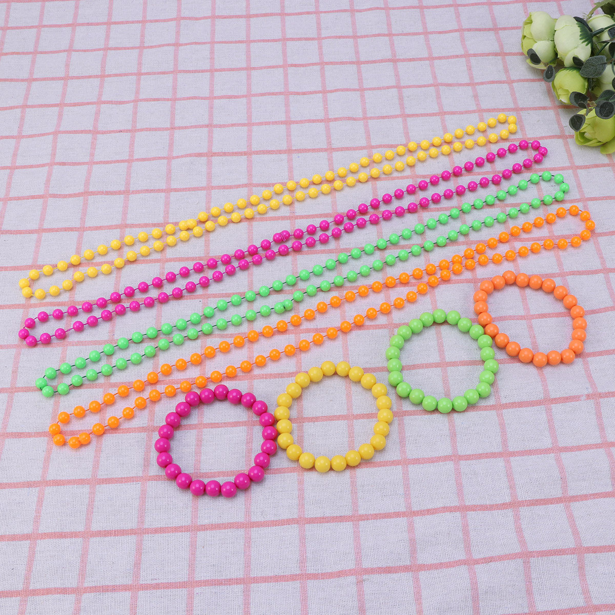4 قطع قلادة خرز بلاستيكية للنس - مراجعة Women'S Accessories In The 70S وسعره