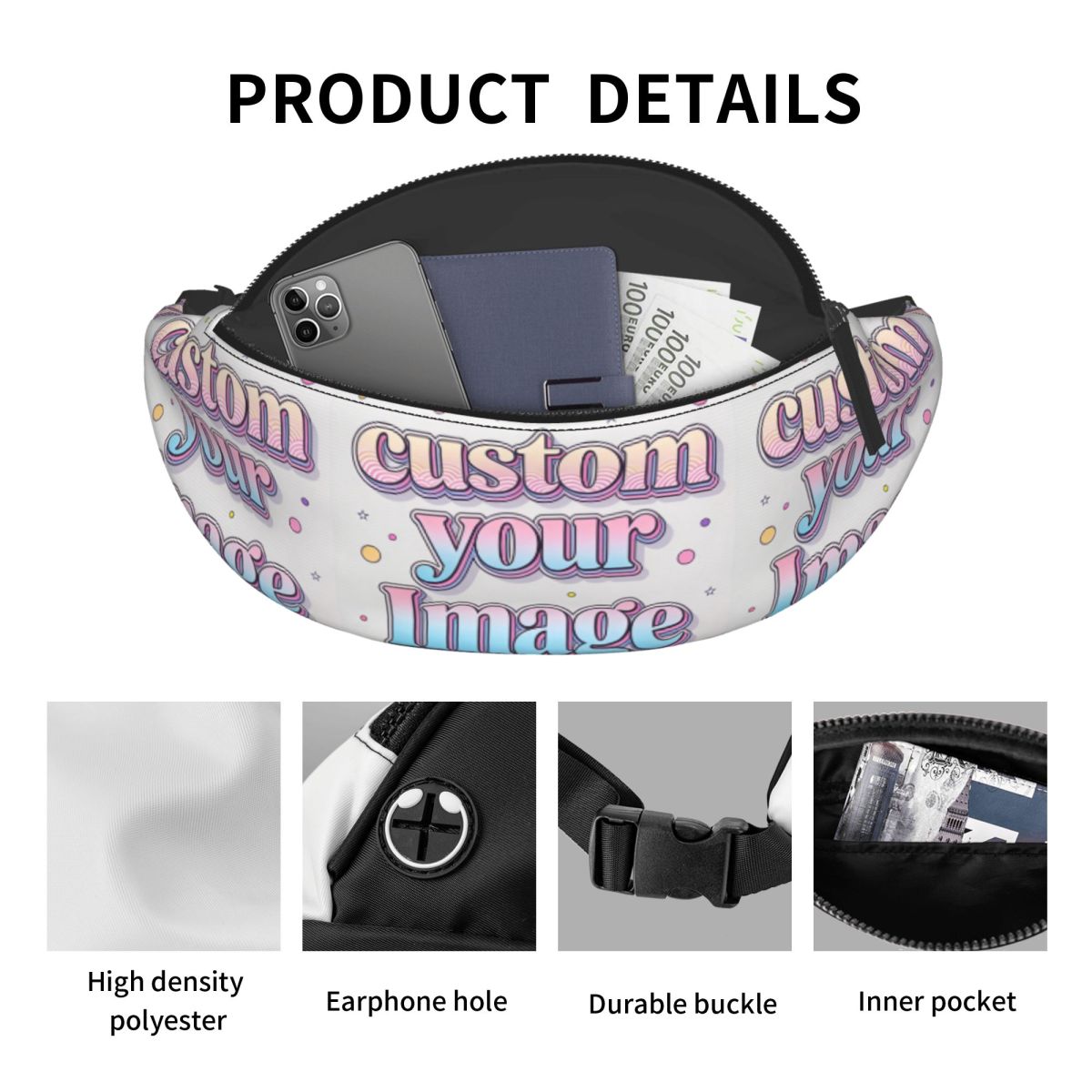 حقيبة خصر مخصصة بصورة أو شعار  - مراجعة Women Accessories Images وسعره