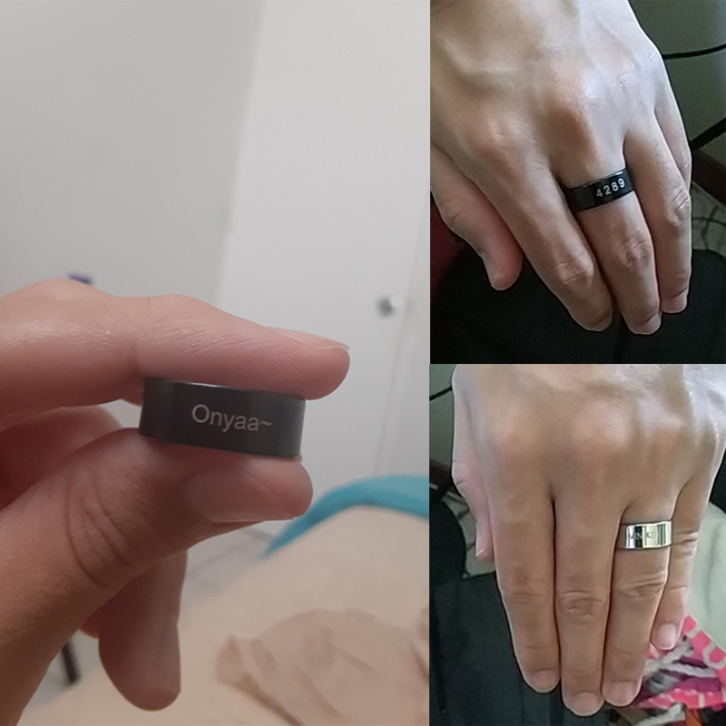 خاتم شخصي ناعم من الفولاذ المق - مراجعة Women Accessories Logo وسعره