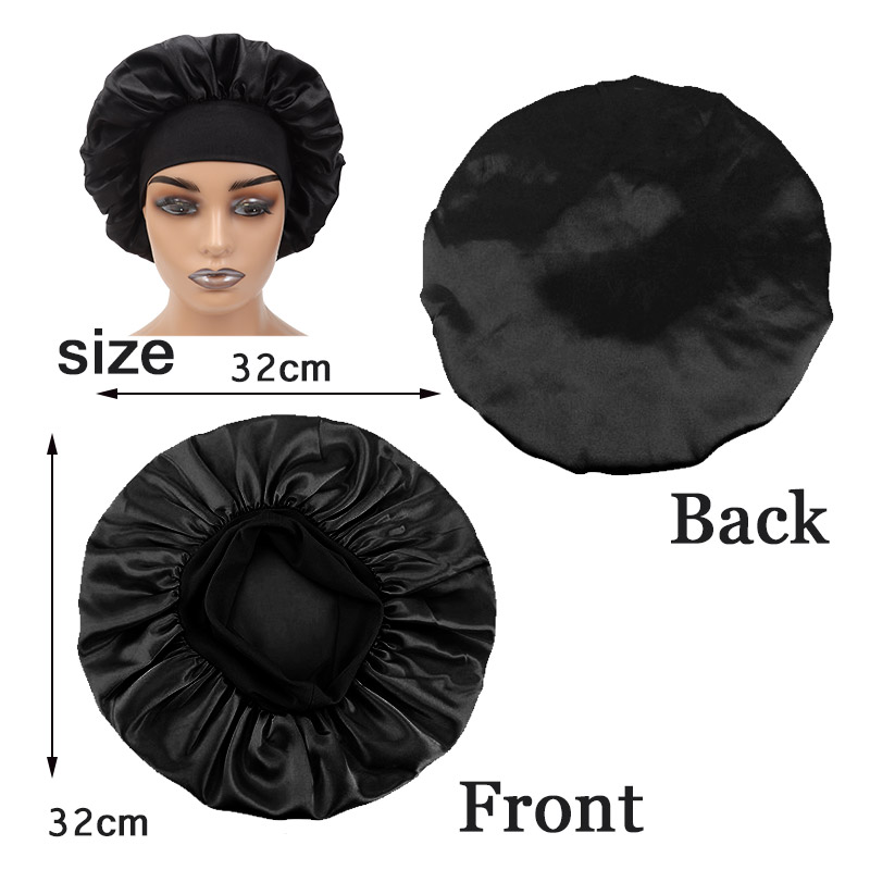 قبعة نوم مريحة من الساتان للشع - مراجعة Women Accessories Logo وسعره