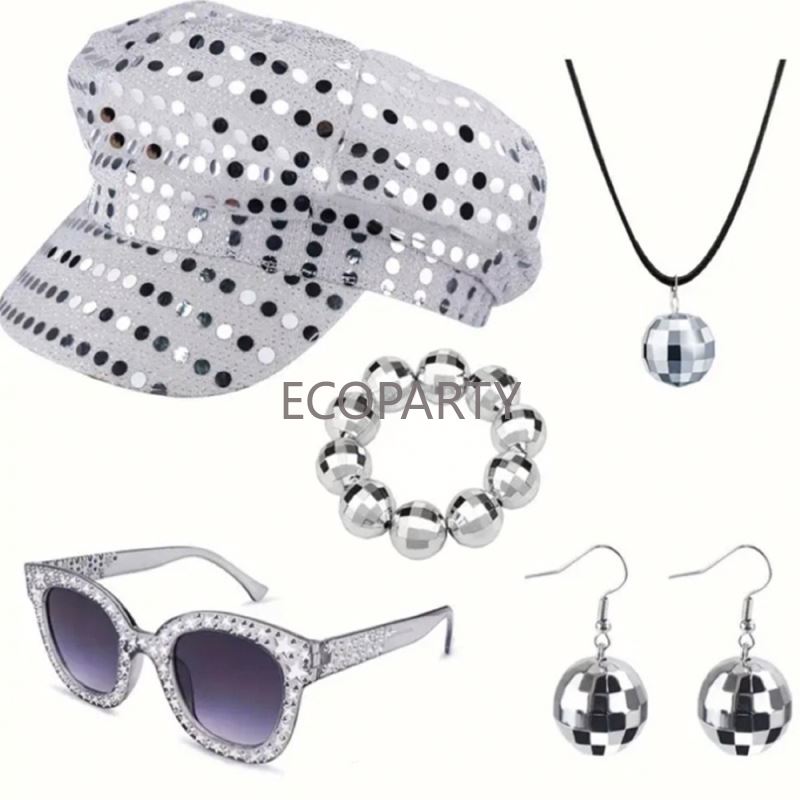 2024 3 قطعة/5 قطعة 70s ديسكو ز - مراجعة Women'S Accessories In The 70S وسعره