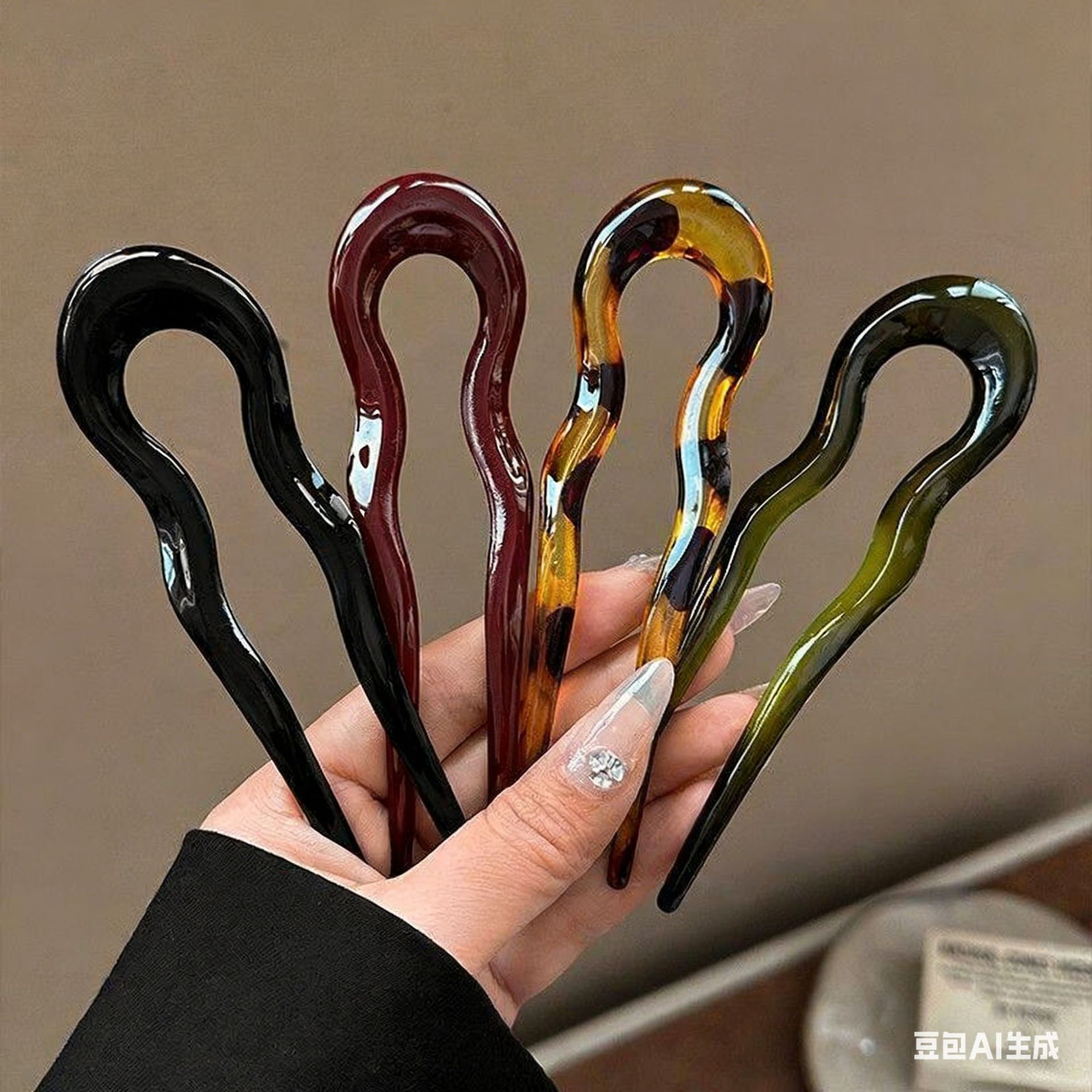 دبوس شعر أنيق من الأكريليك على - مراجعة Women Knight Accessories وسعره