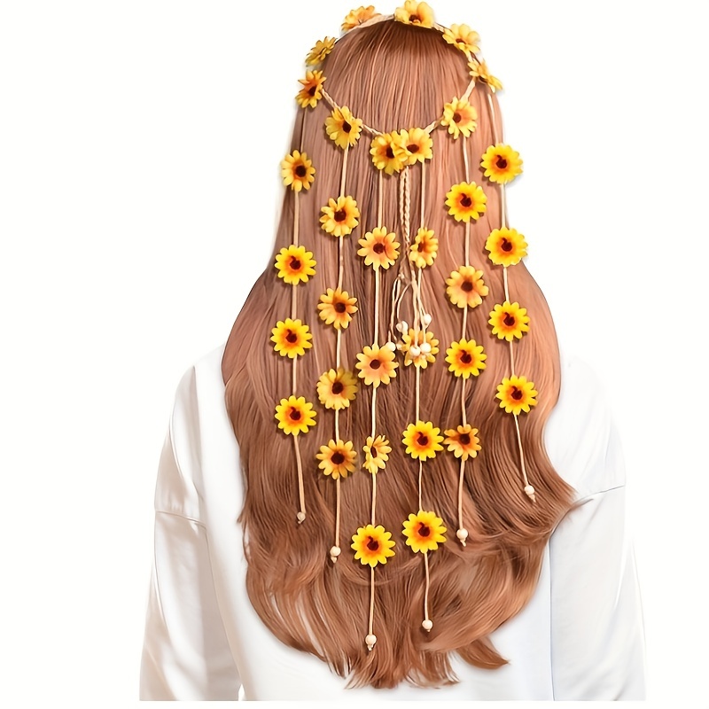 عصابة رأس على شكل زهرة هيبي، ت - مراجعة Women'S Accessories In The 70S وسعره